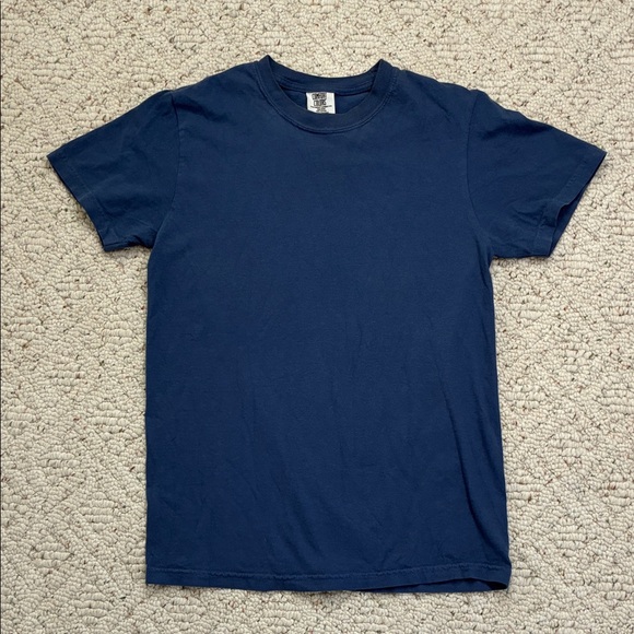 Comfort Colors Classic Coral Blue Unisex Heavyweight Short Sleeve Basic T-Shirt - Picture 4 of 9